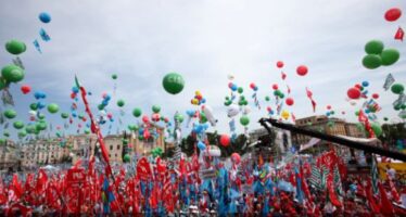 Cgil, Cisl e Uil in piazza a Roma contro il governo Conte-Di Maio-Salvini