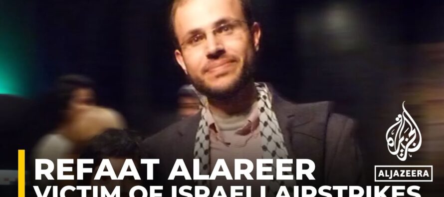 Lo scrittore e accademico Refaat Alareer ucciso ieri dalle bombe israeliane