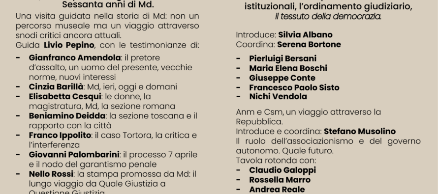 Sessant’anni di Magistratura Democratica, sullo sfondo c’è il caso Albania